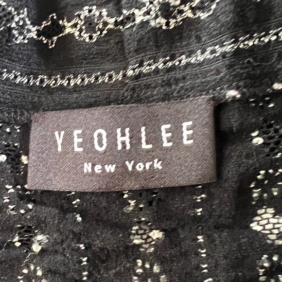 Yeohlee Textured Stretch Lightweight Jacket Size Medium Black Cream - Picture 7 of 8